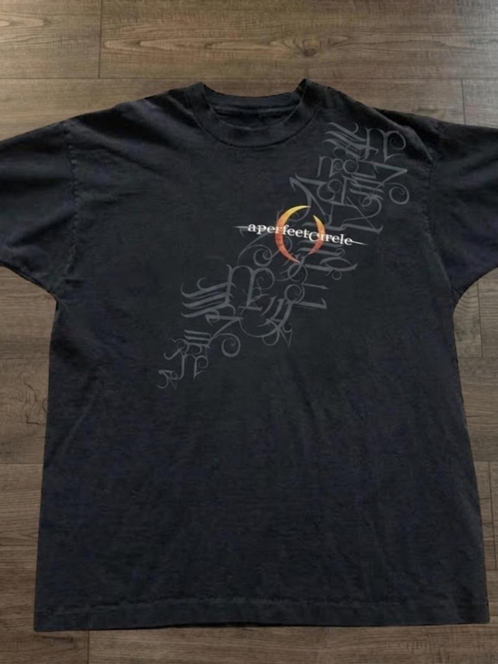 Gildan Black Short-Sleeve Tee with Orange-Red Logo